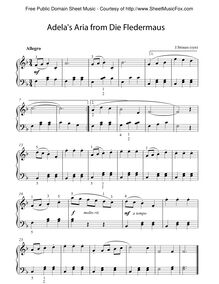 Partition complète, Die Fledermaus, Operetta en 3 acts, The Bat par Johann Strauss Jr.