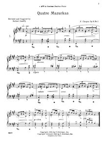 Quatre Mazurkas - Frédéric Chopin