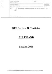 BEP distribution allemand  2001 dcea