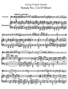 Partition de piano, Concerto Grosso en D minor, HWV 316