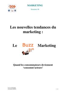 Les nouvelles tendances du marketing : le buzz marketing
