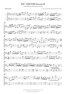 Partition complète, 6 sonates pour 2 bassons, violoncelles ou violes de gambe, Op.14