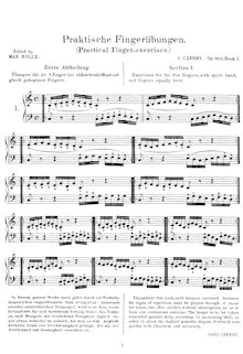 Partition complète, Praktische Fingerübungen, Op.802, Practical Finger Exercises