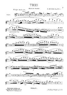 Partition flûte 1, Trio pour Piano et 2 flûtes, Op.119, Kuhlau, Friedrich