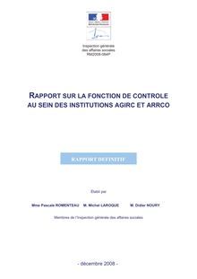 La fonction de contrôle au sein des institutions AGIRC et ARRCO