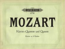 Partition complète, Piano quatuor, Piano Quartet No.1, G minor, Mozart, Wolfgang Amadeus