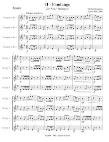 Partition , Fandango,  No.7 en F major, F major, Rondeau, Michel