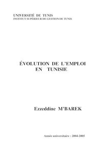 Evolution de l emploi en tunisie ezzeddine m barek 2005