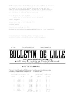 Bulletin de Lille, 1916