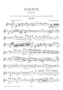 Partition de violon, Sonate, Op.23, Jentsch, Max