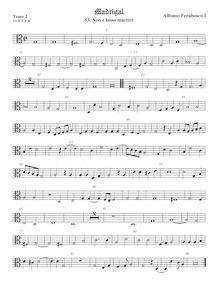 Partition ténor viole de gambe 3, alto clef, madrigaux, Ferrabosco Sr., Alfonso