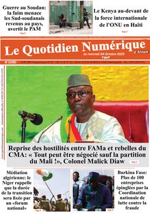Le Quotidien Numérique d Afrique N°2290 - du 04/10/2023
