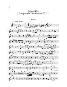 Partition hautbois 1, 2, Pomp et Circumstance, Op.39, Elgar, Edward par Edward Elgar