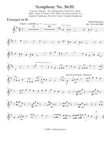 Partition trompette 1, Symphony No.36 par Michel Rondeau