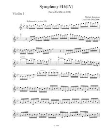 Partition violons I, Symphony No.16, Rondeau, Michel par Michel Rondeau