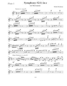 Partition flûte 1, Symphony No.2, E minor, Rondeau, Michel