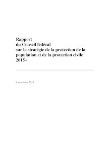 Rapport du Conseil fédéral sur la stratégie de la protection de la ...