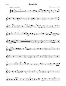 Partition ténor enregistrement , Fantasia, D minor, Ward, John