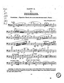 Partition basson 2, 6 pièces pour 3 bassons, Op.4, Weissenborn, Julius