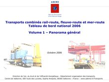 Transports combinés rail-route, fleuve-route et mer-route : tableau de bord national 2006. : 1