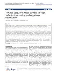 Towards ubiquitous video services through scalable video coding and cross-layer optimization