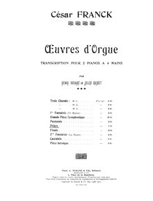 Partition complète, Prière, Op.20, Six Pièces pour Grand Orgue, No.5 par César Franck