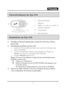 Notice Webcam Genius KYE Systems  Eye 310