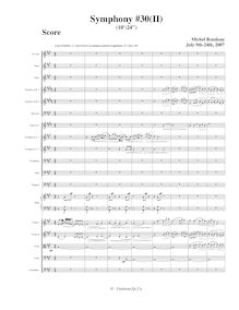 Partition , Lent et Paisible avec les quelques moments d agitations, Symphony No.30