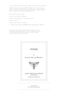 Pan and Æolus: Poems