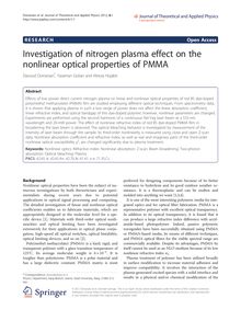 Investigation of nitrogen plasma effect on the nonlinear optical properties of PMMA