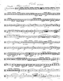 Partition viole de gambe, quatuor No.3 pour flûte et cordes, Op.37