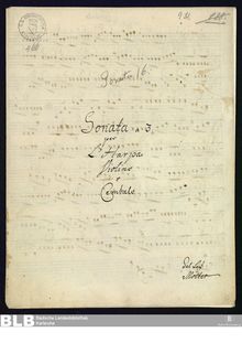 Partition complète et parties, Trio Sonata en F major