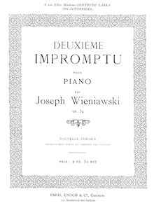 Partition complète, Impromptu, Op.34, Wieniawski, Józef