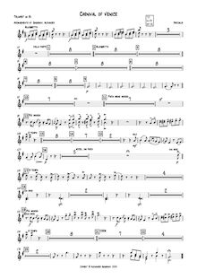 Partition trompette 1/2 (B♭), Carnival of Venice, F major, Briccialdi, Giulio