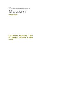 Partition complète, corde quatuor No.7, E♭ major, Mozart, Wolfgang Amadeus par Wolfgang Amadeus Mozart