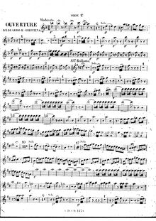 Partition hautbois 1, Eduardo e Cristina, Dramma in due atti, Rossini, Gioacchino
