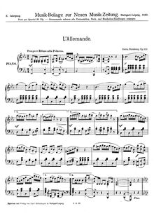 Partition complète, L Allemande, Op.359, Nürnberg, Hermann