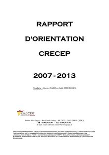 RAPPORT D ORIENTATION DE LA C