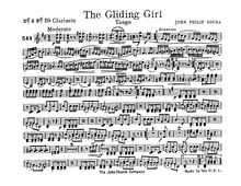 Partition clarinette 2,3 (B♭), pour Giliding Girl, Sousa, John Philip