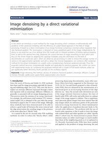 Image denoising by a direct variational minimization