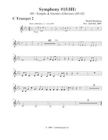 Partition trompette 2, Symphony No.15  Black Halloween , F minor par Michel Rondeau
