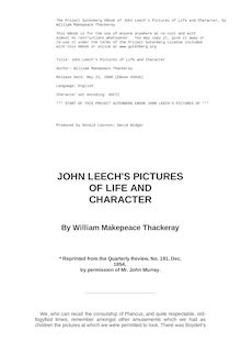 John Leech s Pictures of Life and Character