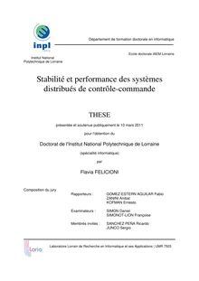 Stabilité et performance des systèmes distribués de contrôle-commande, Stability and performance of distributed computer control systems