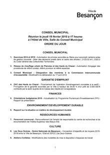 Conseil municipal Besançon 19/2/2015