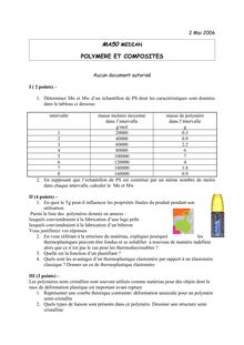 Matériaux polymères et composites 2006 Génie Mécanique et Conception Université de Technologie de Belfort Montbéliard
