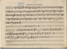 Partition cor 2, Concert Pour le Clavecin Avec L Accompagnement de 2 Violons, Taille, Basse & 2 Cors