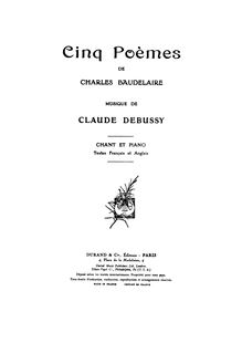 Partition complète (scan), 5 poèmes de Baudelaire, Debussy, Claude