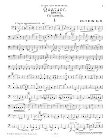 Partition violoncelle, corde quatuor, Op.24, C major, Seitz, Albert