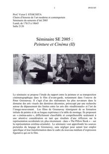 Séminaire SE 2005 : Peinture et Cinéma (II)