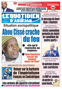 Le Quotidien d’Abidjan n°2899 - du Jeudi 6 août 2020
